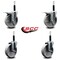Service Caster 5'' Semi Steel Swivel 3/4'' Expanding Stem Caster Set 2 Total Lock Brakes, 4PK SCC-EXTTL20S515-SSR-2-S-2-34 - alternate 2